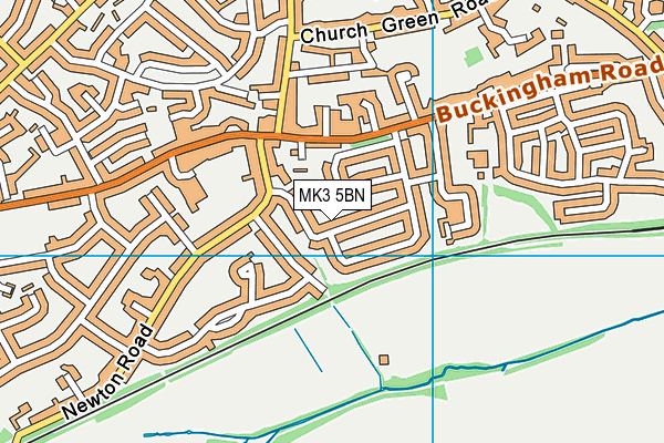 MK3 5BN map - OS VectorMap District (Ordnance Survey)