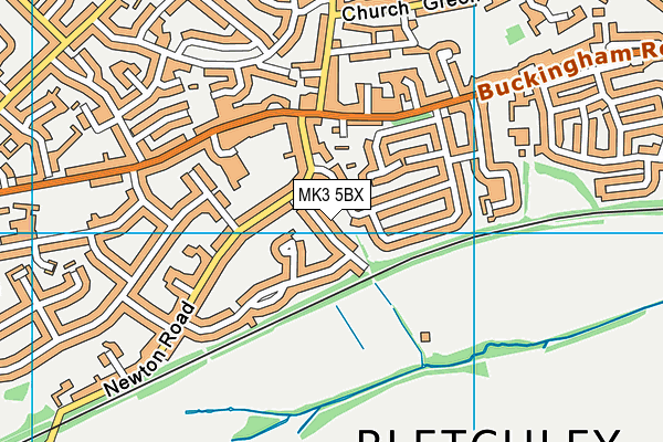 Scot Sports And Social Club map (MK3 5BX) - OS VectorMap District (Ordnance Survey)