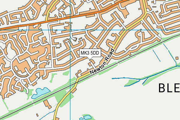 MK3 5DD map - OS VectorMap District (Ordnance Survey)