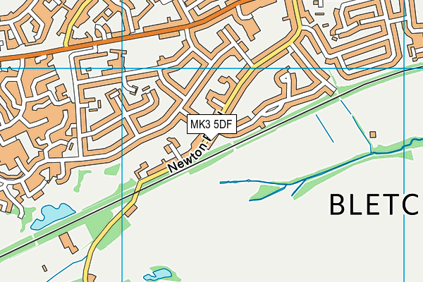 MK3 5DF map - OS VectorMap District (Ordnance Survey)