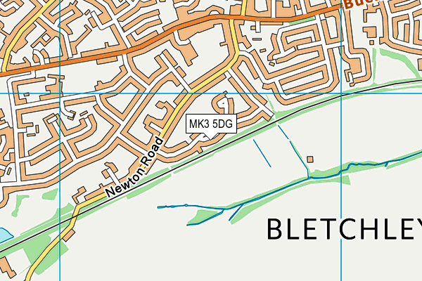 MK3 5DG map - OS VectorMap District (Ordnance Survey)