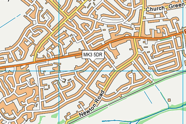 MK3 5DR map - OS VectorMap District (Ordnance Survey)