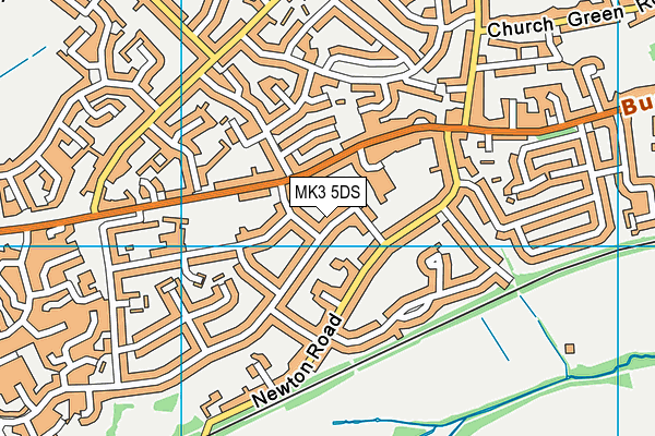 MK3 5DS map - OS VectorMap District (Ordnance Survey)