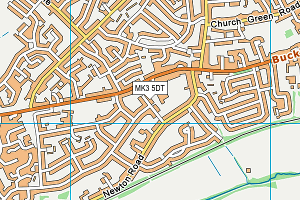 MK3 5DT map - OS VectorMap District (Ordnance Survey)