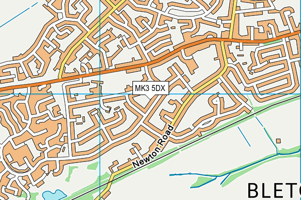 MK3 5DX map - OS VectorMap District (Ordnance Survey)