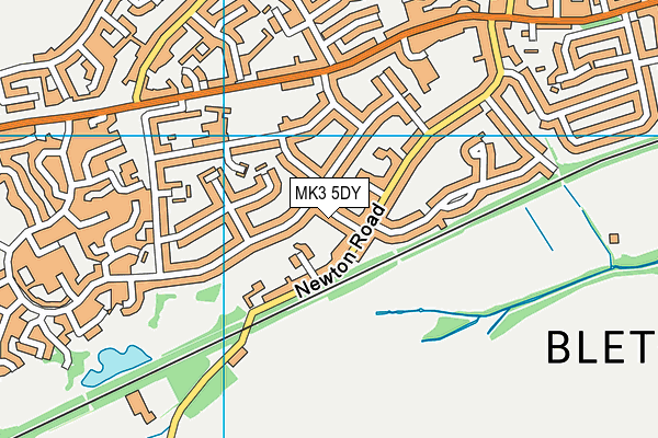 MK3 5DY map - OS VectorMap District (Ordnance Survey)