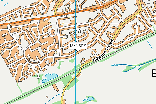 MK3 5DZ map - OS VectorMap District (Ordnance Survey)