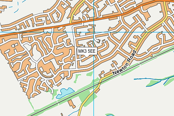 MK3 5EE map - OS VectorMap District (Ordnance Survey)