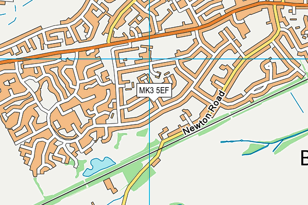 MK3 5EF map - OS VectorMap District (Ordnance Survey)