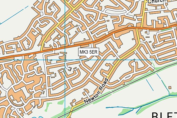 MK3 5ER map - OS VectorMap District (Ordnance Survey)
