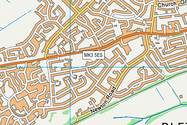 MK3 5ES map - OS VectorMap District (Ordnance Survey)