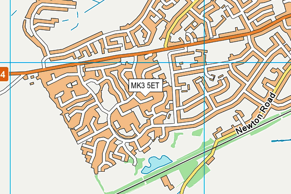 MK3 5ET map - OS VectorMap District (Ordnance Survey)