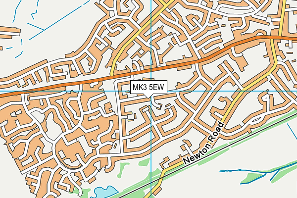 MK3 5EW map - OS VectorMap District (Ordnance Survey)