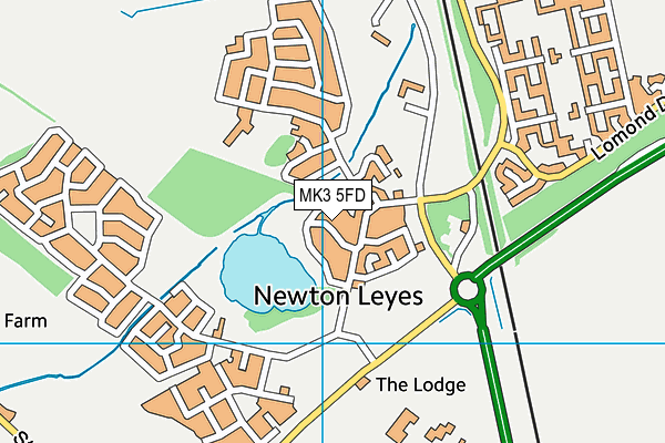 MK3 5FD map - OS VectorMap District (Ordnance Survey)