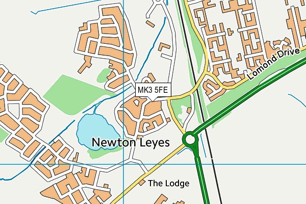 MK3 5FE map - OS VectorMap District (Ordnance Survey)