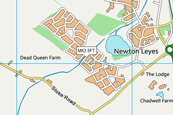 MK3 5FT map - OS VectorMap District (Ordnance Survey)