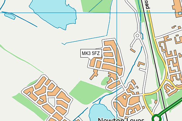 MK3 5FZ map - OS VectorMap District (Ordnance Survey)