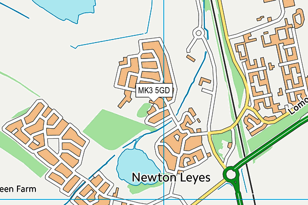 MK3 5GD map - OS VectorMap District (Ordnance Survey)