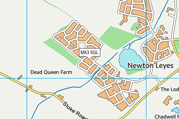 MK3 5GL map - OS VectorMap District (Ordnance Survey)