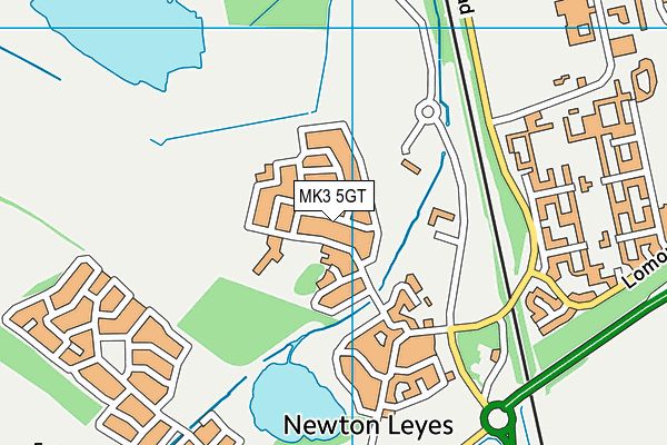 MK3 5GT map - OS VectorMap District (Ordnance Survey)