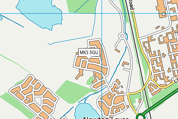 MK3 5GU map - OS VectorMap District (Ordnance Survey)