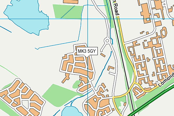 MK3 5GY map - OS VectorMap District (Ordnance Survey)