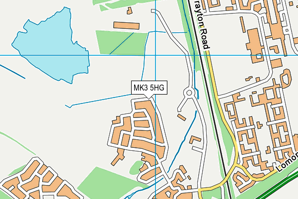 MK3 5HG map - OS VectorMap District (Ordnance Survey)