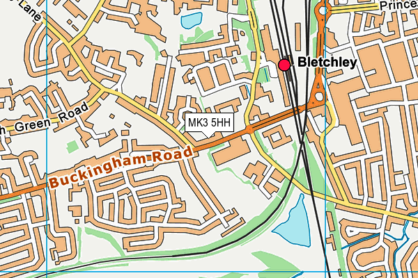 MK3 5HH map - OS VectorMap District (Ordnance Survey)