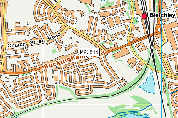 MK3 5HN map - OS VectorMap District (Ordnance Survey)