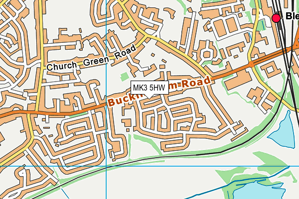 MK3 5HW map - OS VectorMap District (Ordnance Survey)
