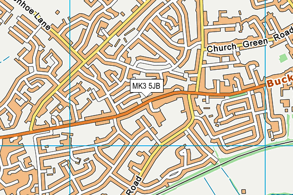 MK3 5JB map - OS VectorMap District (Ordnance Survey)