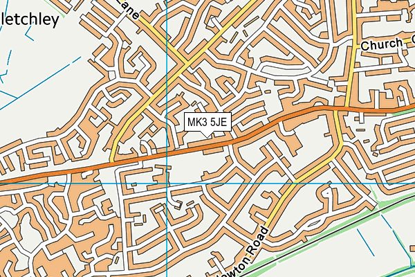 MK3 5JE map - OS VectorMap District (Ordnance Survey)