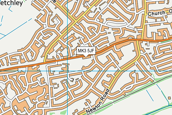 MK3 5JF map - OS VectorMap District (Ordnance Survey)