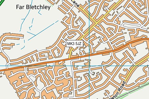 MK3 5JZ map - OS VectorMap District (Ordnance Survey)