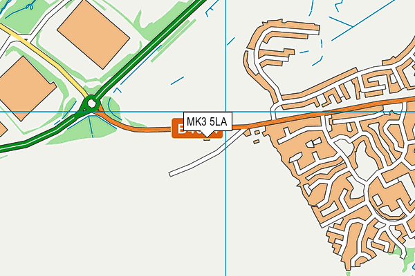 MK3 5LA map - OS VectorMap District (Ordnance Survey)