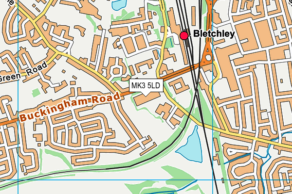 MK3 5LD map - OS VectorMap District (Ordnance Survey)