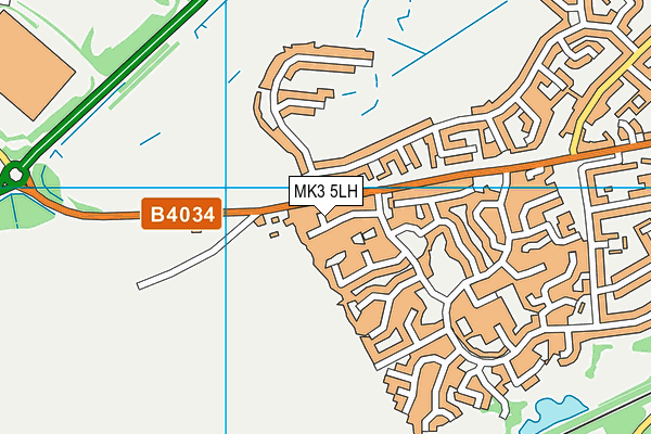 MK3 5LH map - OS VectorMap District (Ordnance Survey)