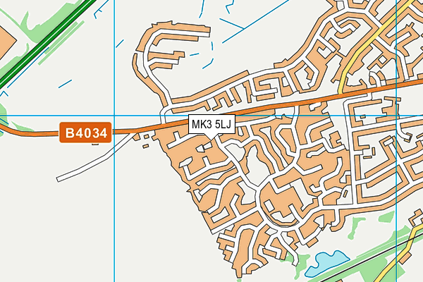 MK3 5LJ map - OS VectorMap District (Ordnance Survey)