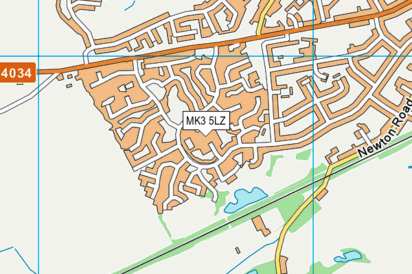 MK3 5LZ map - OS VectorMap District (Ordnance Survey)