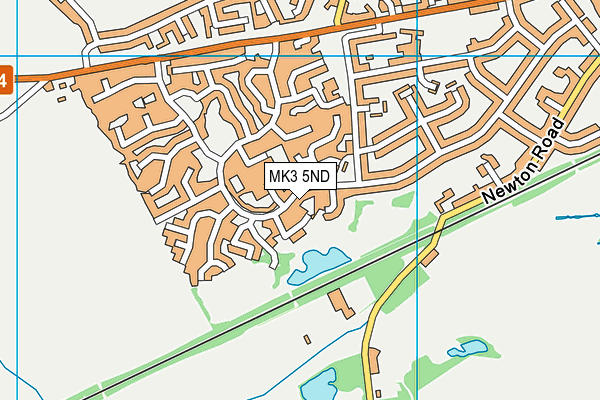 MK3 5ND map - OS VectorMap District (Ordnance Survey)