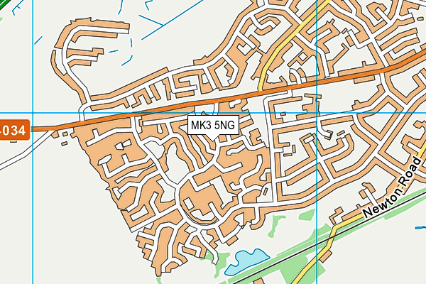 MK3 5NG map - OS VectorMap District (Ordnance Survey)