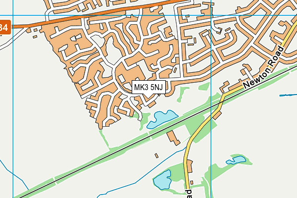 MK3 5NJ map - OS VectorMap District (Ordnance Survey)