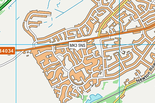 MK3 5NS map - OS VectorMap District (Ordnance Survey)