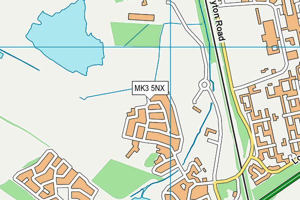 MK3 5NX map - OS VectorMap District (Ordnance Survey)