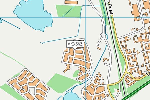 MK3 5NZ map - OS VectorMap District (Ordnance Survey)