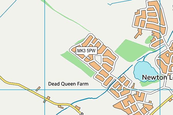 MK3 5PW map - OS VectorMap District (Ordnance Survey)