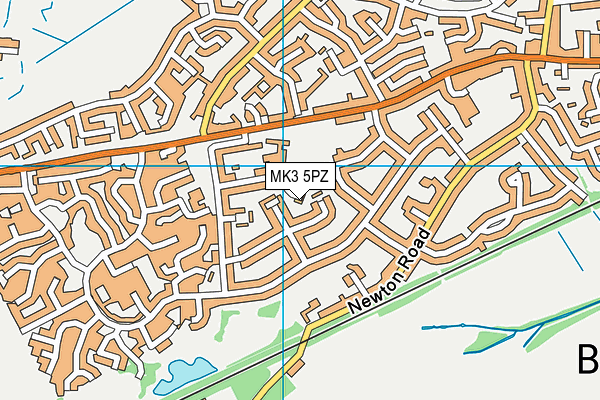 MK3 5PZ map - OS VectorMap District (Ordnance Survey)