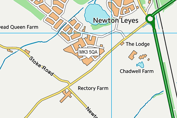 MK3 5QA map - OS VectorMap District (Ordnance Survey)