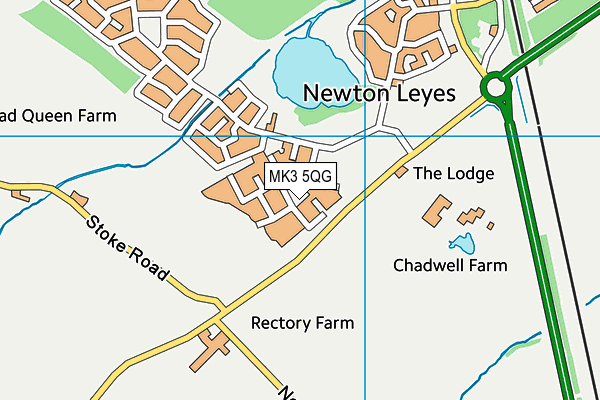 MK3 5QG map - OS VectorMap District (Ordnance Survey)
