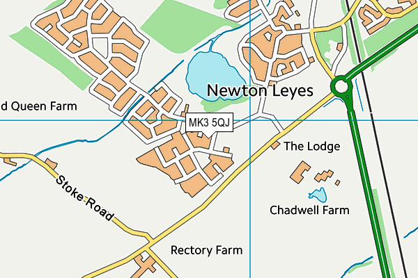 MK3 5QJ map - OS VectorMap District (Ordnance Survey)